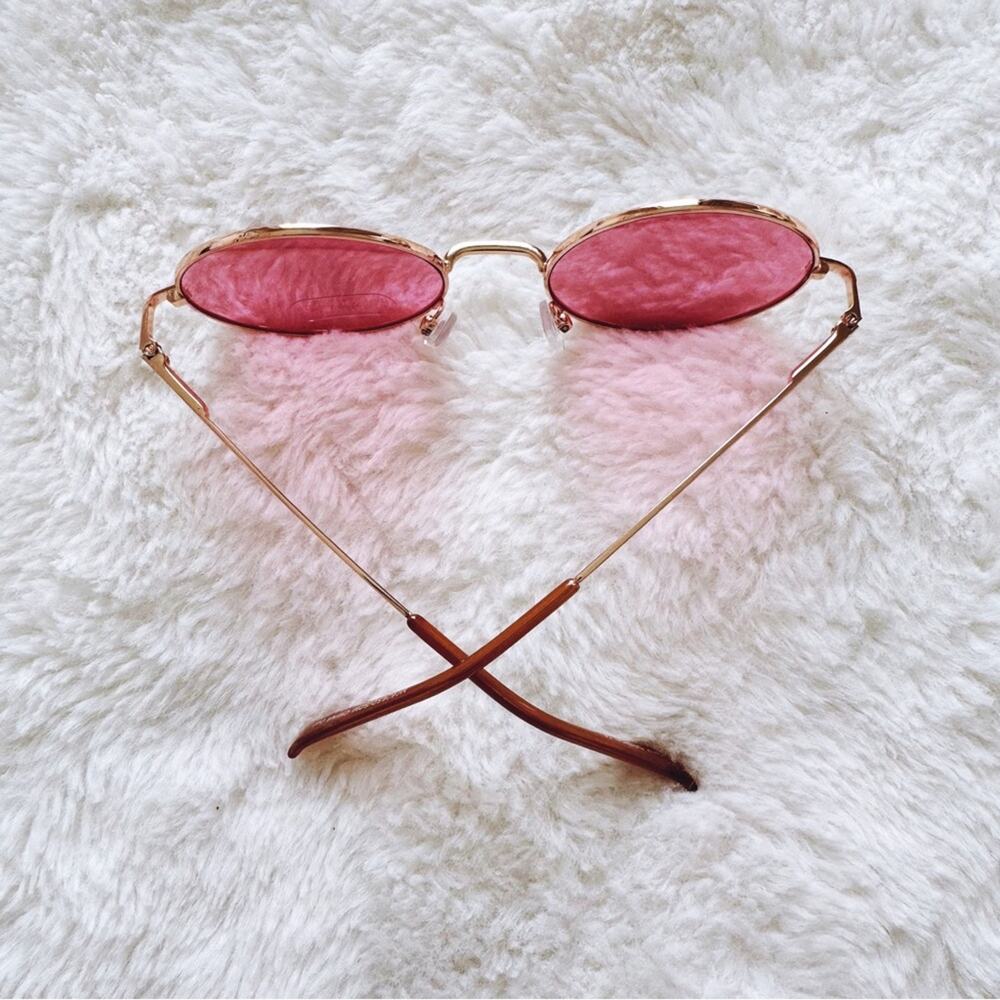 Harper Pink Round Lens Sunglasses - Picture 10 of 10